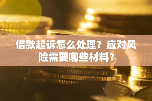北京借款起诉怎么处理？应对风险需要哪些材料？