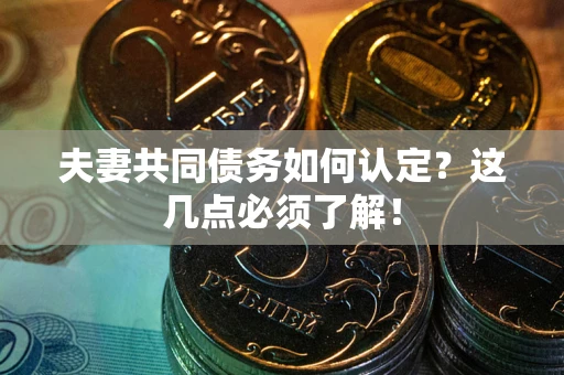 北京夫妻共同债务如何认定？这几点必须了解！