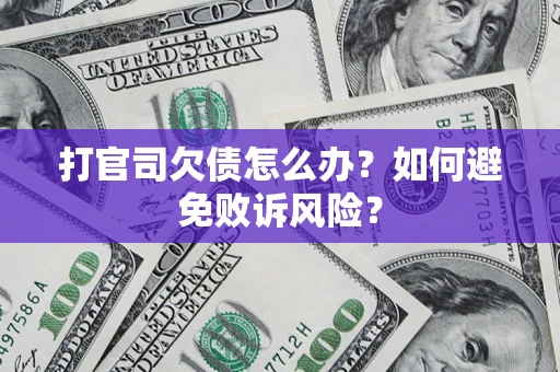 北京打官司欠债怎么办？如何避免败诉风险？