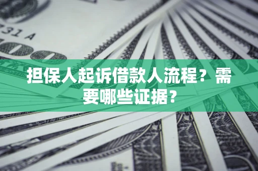 北京担保人起诉借款人流程?需要哪些证据? 北京担保人起诉借款人流程?需要哪些证据?