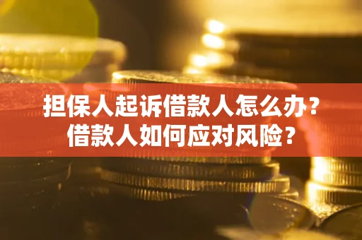 北京担保人起诉借款人怎么办？借款人如何应对风险？